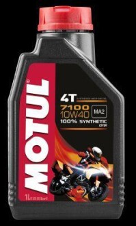 Масло моторное синт 7100 ester 4-такт 10w-40 sn jaso ma2, 1л MOTUL 104091