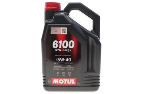 Олива моторна Technosynthese д/авто /6100 SYN-NERGY SAE 5W40 (5L)/112963 MOTUL 368451