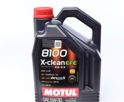 Масло моторное синтетическое д/авто 8100 X-Clean EFE SAE 5W30 (4L) MOTUL 814007