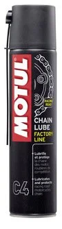 Смазка всех типов цепей дорожных спортивных мотоциклов C4 Chain Lube Factory Line (400ML) MOTUL 815616