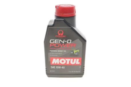 Олива для 4-х тактних двигунів мінеральна /GEN-D POWER SAE 15W40 (1L)/111238 MOTUL 835201