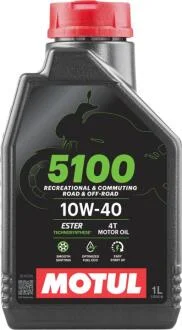 Олива для 4-х тактних двигунів Technosynthese естерова 5100 4T SAE 10W40 (1L) MOTUL 836511