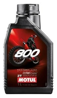 Олива для 2-х тактних двигунів 100% синтетична естерова 800 2T Factory Line Off Road (1L) MOTUL 837111