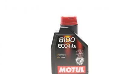 Олива моторна 100% синтетична д/авто /8100 ECO-LITE SAE 0W16 (1L)/110376 MOTUL 841011