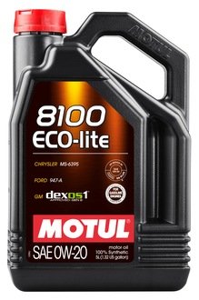 Масло моторное 8100 Eco-Lite 0W-20 (5 л) MOTUL 841151 (фото 1)