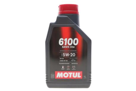 Олива моторна Technosynthese д/авто /6100 SAVE-LITE SAE 5W20 (1L)/113137 MOTUL 842111