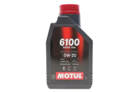 Олива моторна Technosynthese д/авто /6100 SAVE-LITE SAE 5W20 (1L)/113137 MOTUL 842111