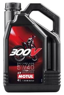 Олива для 4-х тактних двигунів 100% синтетична естерова /300V 4T FACTORY LINE OFF ROAD SAE 5W40 (4L)/104135 MOTUL 845641