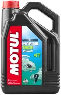 Олива для 4-х тактних двигунів Technosynthese д/ч. мотор /MARINE TECH 4T SAE 25W40 (5L)/107716 MOTUL 853151
