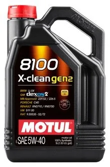 Масло моторное 8100 X-Clean Gen2 SAE 5W40 (5 л) MOTUL 854151