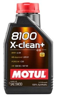 Масло моторное 8100 X-Clean+ 5W-30 (1 л) MOTUL 854711 (фото 1)