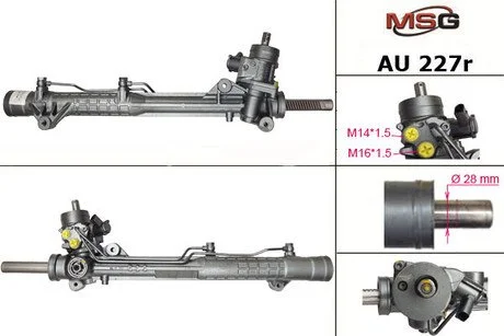 Рульова рейка з ГПК відновлена AUDI A6 (4F2, C6) 04-11;AUDI A6 ALLROAD (4FH, C6) 06-11 MSG AU227R
