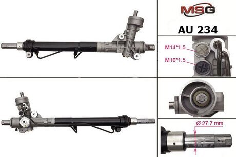 Рульова рейка з ГПК нова AUDI A4 (8E2, B6) 00-04,A4 Avant (8E5, B6) 01-04,A4 кабрио (8H7, B6, 8HE, B7) 02 MSG AU234