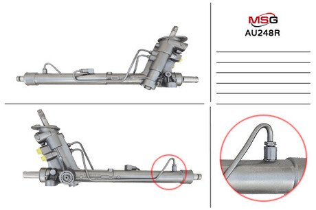 Рульова рейка з ГПК відновлена VW Polo 02-09, Skoda Fabia I 99-07, SEAT Cordoba 02-09 MSG AU248R