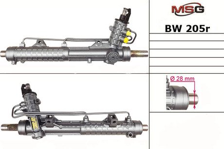 Рулевая рейка из г/п (реставрированная) BMW 3 (E46) 1.6-3.0D 02.98-12.07 MSG BW 205R (фото 1)