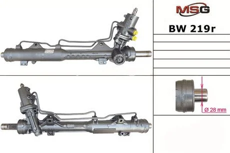 Рульова рейка з ГПК відновлена BMW 1 E81-88 04-11, BMW 3 E90-93 05-12 MSG BW219R