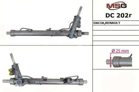 Рульова рейка з ГПК відновлена Renault Duster 10-18, Dacia Duster 10-17 MSG DC202R
