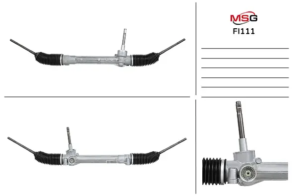 Рульова рейка без ГУР нова Ford Ka 08-16, Fiat Panda 03-12, Fiat 500 07-20 MSG FI111 (фото 1)