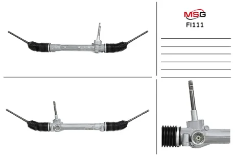 Рульова рейка без ГУР нова Ford Ka 08-16, Fiat Panda 03-12, Fiat 500 07-20 MSG FI111