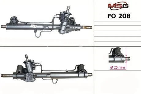Рейка кермова з Г/П Ford Focus (TRW) 14 16V, 16 16V, 18 DI/TDDi, 18 TDCi, 18 Turbo DI/TDDi, 18 MSG FO208