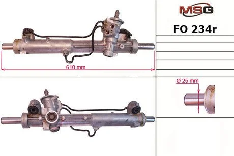 Рульова рейка з ГПК відновлена Ford Focus I 98-04 MSG FO234R