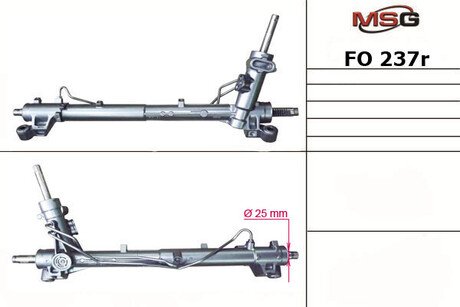 Рульова рейка з ГПК відновлена FORD FOCUS C-MAX 03-07,FOCUS II (DA_) 04-,FORD KUGA 08-TRW MSG FO237R