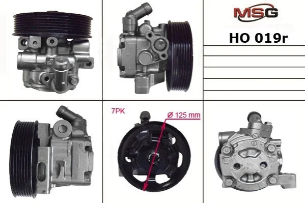 Насос ГПК відновлений Honda CR-V 07-12, Honda CR-V 01-07, Honda Accord CL/CM 03-08 MSG HO019R (фото 1)