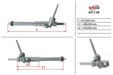 Рульова рейка без ГПК відновлена Kia Carens 12-18 MSG KI111R