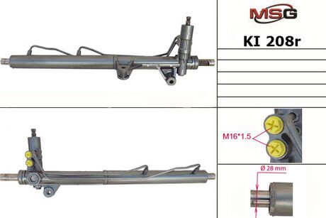 Рульова рейка з ГПК відновлена KIA SORENTO I (JC) 02-09 MSG KI208R