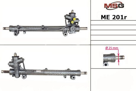 Рульова рейка з ГПК відновлена MERCEDES A W 168 97-04 MSG ME201R (фото 1)