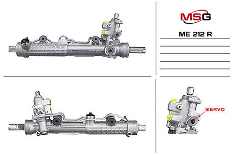 Рульова рейка з ГПК відновлена MERCEDES-BENZ S-CLASS (W220) 98-05,S-CLASS купе (C215) 99-06 MSG ME212R (фото 1)