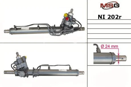 Рульова рейка з ГПК відновлена NISSAN Almera 1995-2000 MSG NI202R