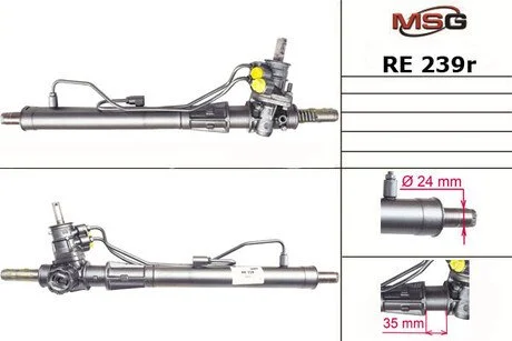 Рульова рейка з ГПК відновлена Renault Scenic I 97-03, Renault Megane I 96-03 MSG RE239R
