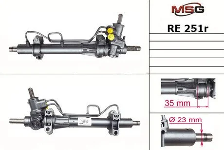 Рульова рейка з ГПК відновлена Renault Clio II 98-05, Renault Kangoo 97-07 MSG RE251R