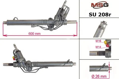Рульова рейка з ГПК відновлена Subaru Impreza 07-11 MSG SU208R