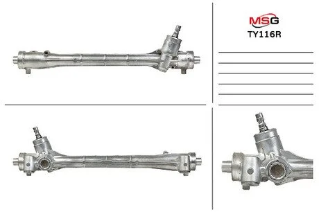 Фото рульова рейка без ГПК відновлена Toyota Avensis 09-18, Toyota Prius 09-17, Lexus CT 200h 10-22 MSG TY116R Рульова рейка без ГПК відновлена Toyota Avensis 09-18, Toyota Prius 09-17, Lexus CT 200h 10-22 MSG TY116R