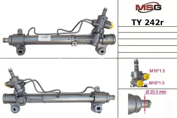 Рульова рейка з ГПК відновлена Toyota RAV4 00-05 MSG TY242R (фото 1)