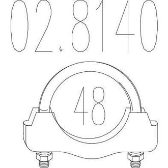 Хомут вихлопної системи MTS 02.8140