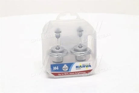 Автолампа H4 P43t 55 W 60 W прозора NARVA 48003S2