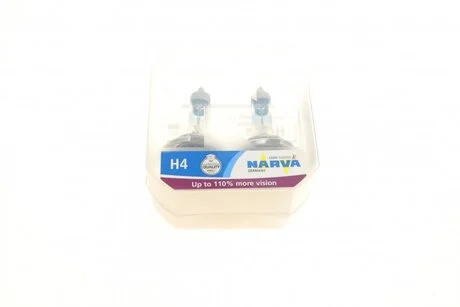 Автолампа Range Power 110 H4 P43t-38 55 W 60 W прозрачно-голубая NARVA 480612100