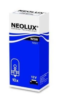Автолампа W5W W2, 1x9, 5d 5 W прозора NEOLUX N501