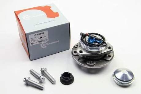 Подшипник ступицы перед. OPEL Astra H 1.4, 1.6, 1.7CDTi, 1.8 03/04-01/05 (5 болтов) NFC EUROPE NFH5651