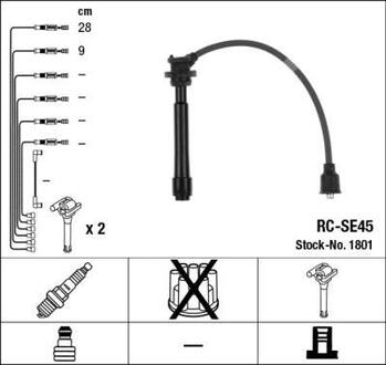 Провода ланцюга запалювання / RC-SE45 NGK 1801 (фото 1)