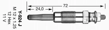 Свічка розжарення NGK 7906