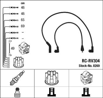 Провод высокого напряжения NGK 8269