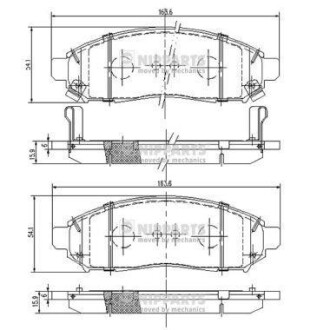 Гальмівні колодки дискові NIPPARTS J3601095