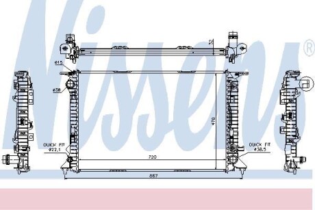 Радіатор охолоджування NISSENS 60324