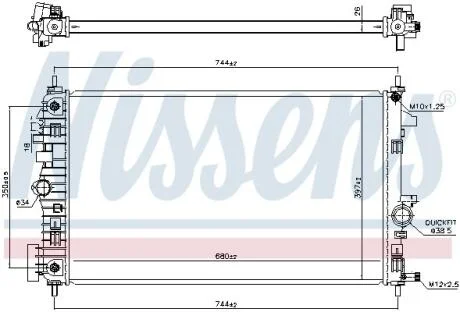 Радіатор охолодження двигуна First Fit NISSENS 606049