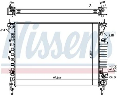 Радіатор охолодження NISSENS 606256