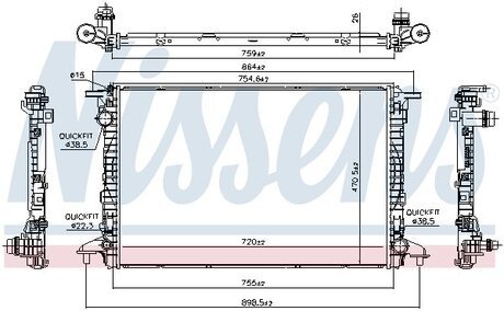 Радіатор охолоджування NISSENS 606462